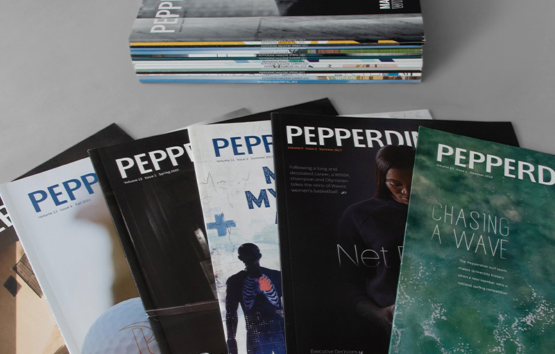 Magazine Art Direction with magazines in a pile