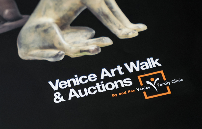 Logo of the Venice Art Walk & Auctions combining the Venice Family Clinic logo into it